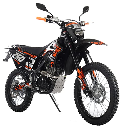 X-PRO Templar M 250cc Dirt Bike with Zongshen Engine 5 Speed Pit Bikes Adult Pitbike, Big 21"/18" Wheels! (Black)