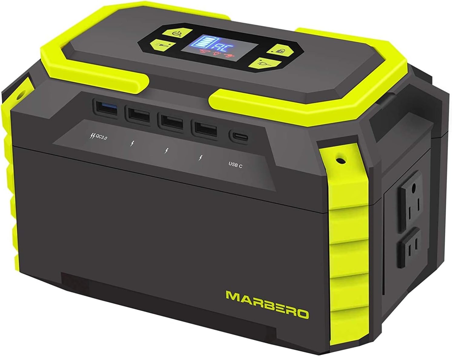 200W Portable Power Station 222Wh 60000mAh Backup Lithium Battery Power Supply Solar Generator(Solar Panel Not Included) with 2 110V AC Outlets/2 QC3.0 LED Flashlights for CPAP Home Camping Emergency Backup