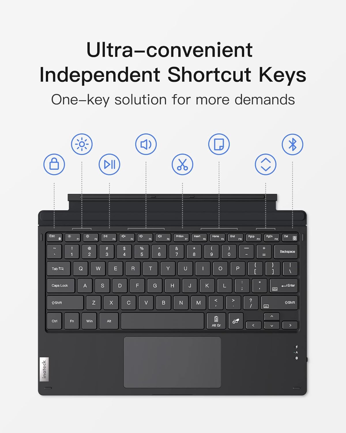 Inateck Surface Pro Keyboard, Bluetooth Surface Pro Keyboard, Compatible with Surface Pro 7/7+/6/5/4 Pack of 2
