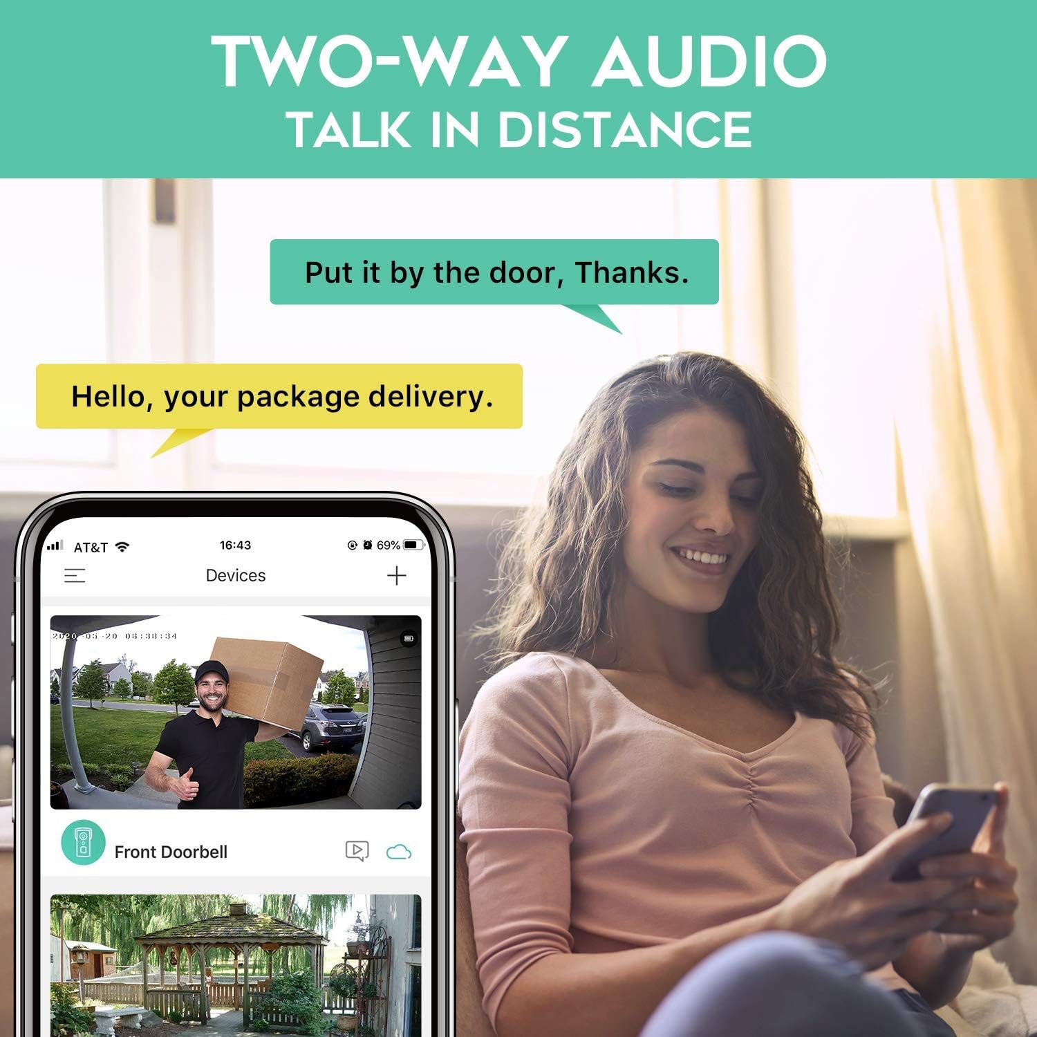 Video Doorbell Camera Wireless, Morecam Wireless Doorbell Camera with Wireless Chime, 1080P HD, Motion Detection, Night Vision, 2-Way Audio, Cloud Storage, Easy Installation Pack of 2