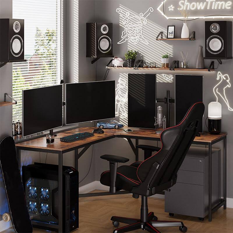VASAGLE L-Shaped Home Office Computer Desk