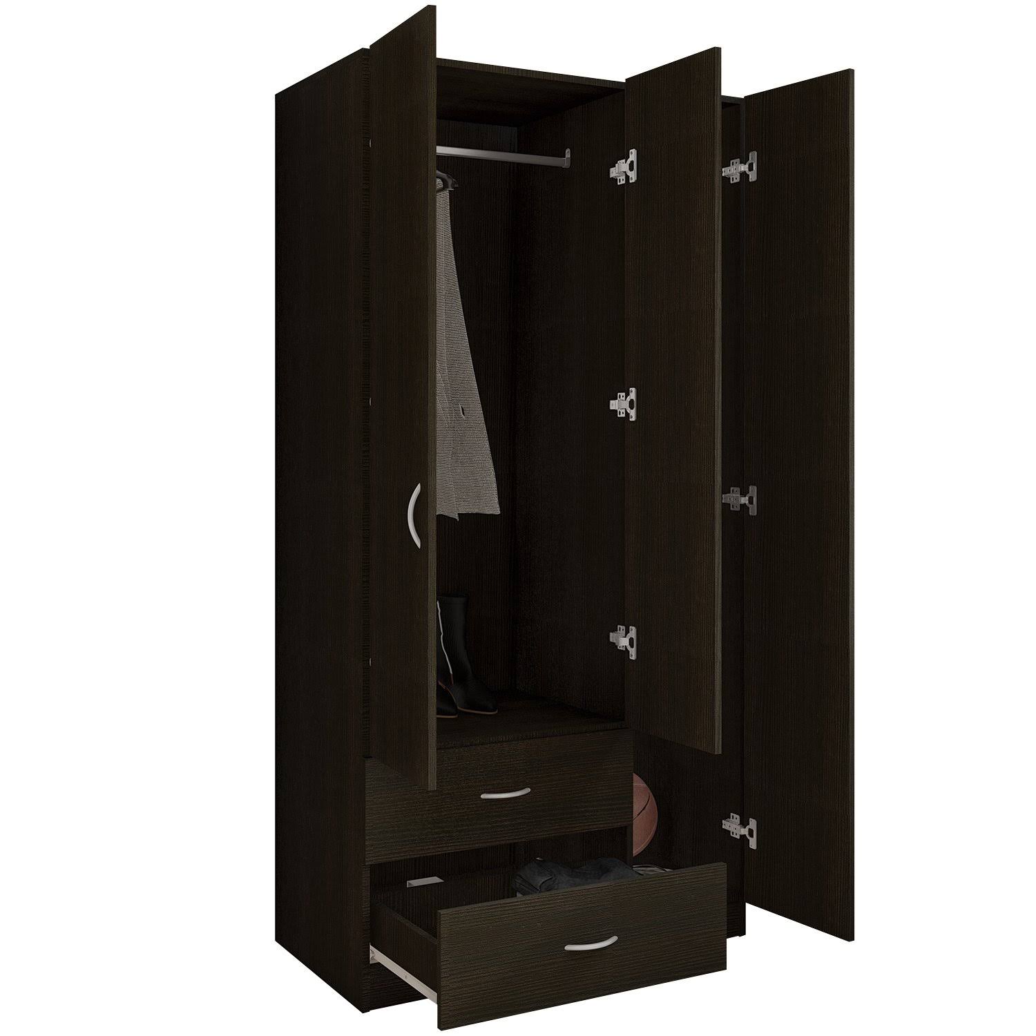 Eureka 3 Door Armoire Espresso