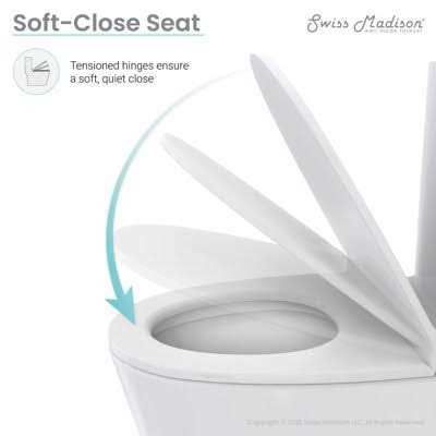 Swiss Madison St. Tropez One Piece Elongated Toilet Dual Vortex Flush - Shop Hardware Tools Online Store