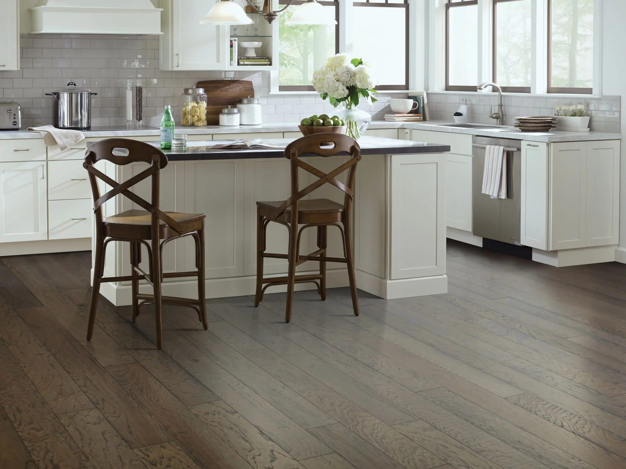 Shaw Sw550 Belle Grove 5" Wide Distressed Engineered Hardwood Flooring - Fireside
