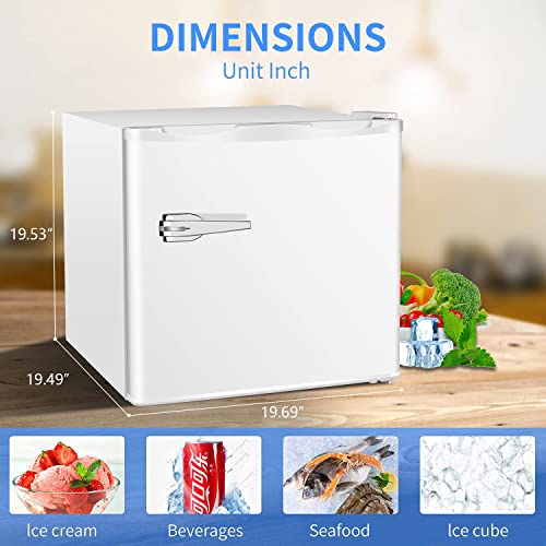 Antarctic Star Upright Freezer ，Compact Mini freezer with Removable Shelves and Adjustable Thermostat,Easy to move,perfect for Home/Kitchen/Office