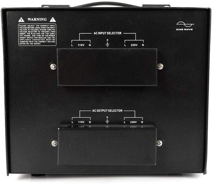 5000 Watt Voltage Converter Transformer, Heavy Duty Step Up & Step Down Voltage Converter, 110V/220V, Circuit Breaker Protection