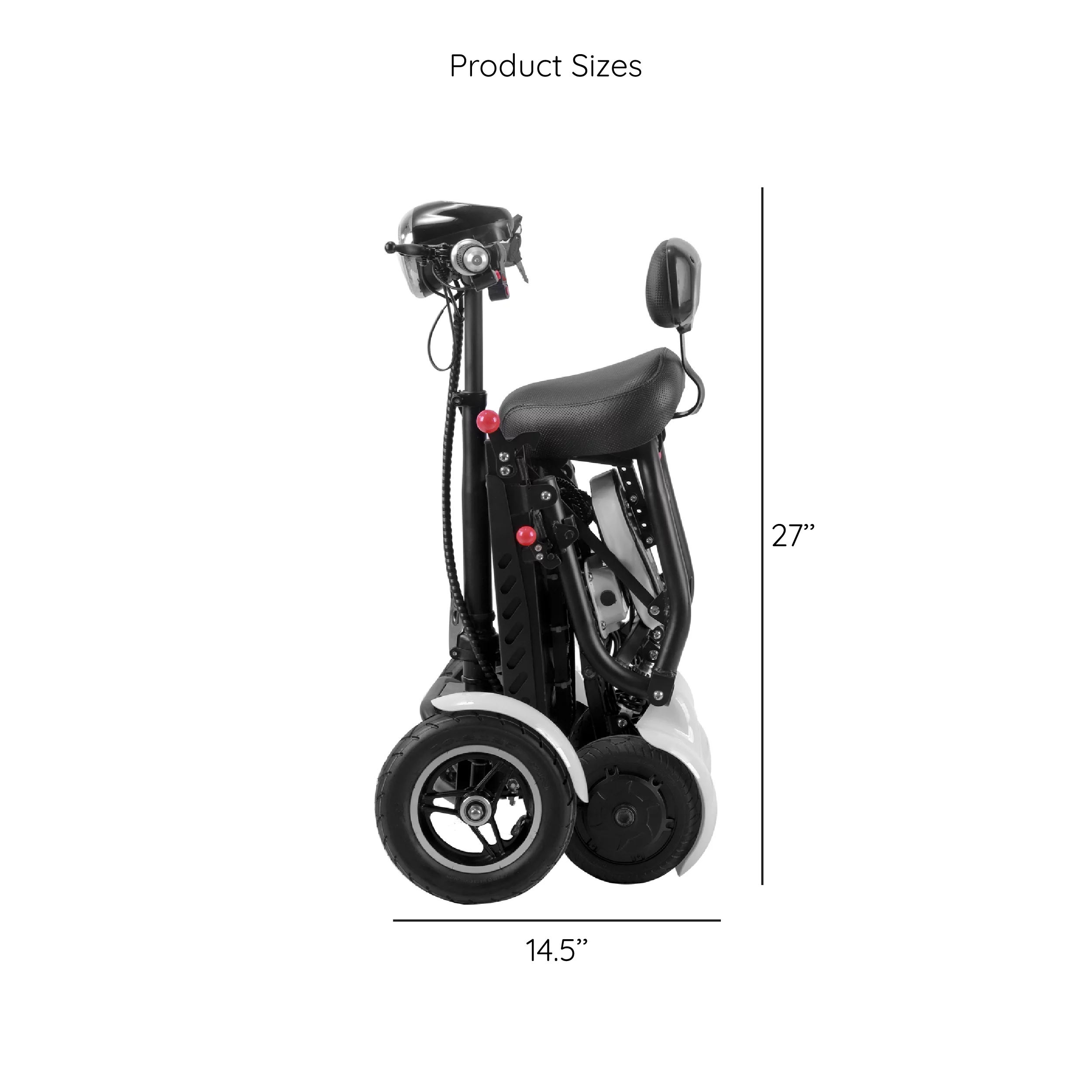 Bangeran Electric Mobility Scooter, 4 Wheel Foldable Portable, Up to 12 Miles - Blue