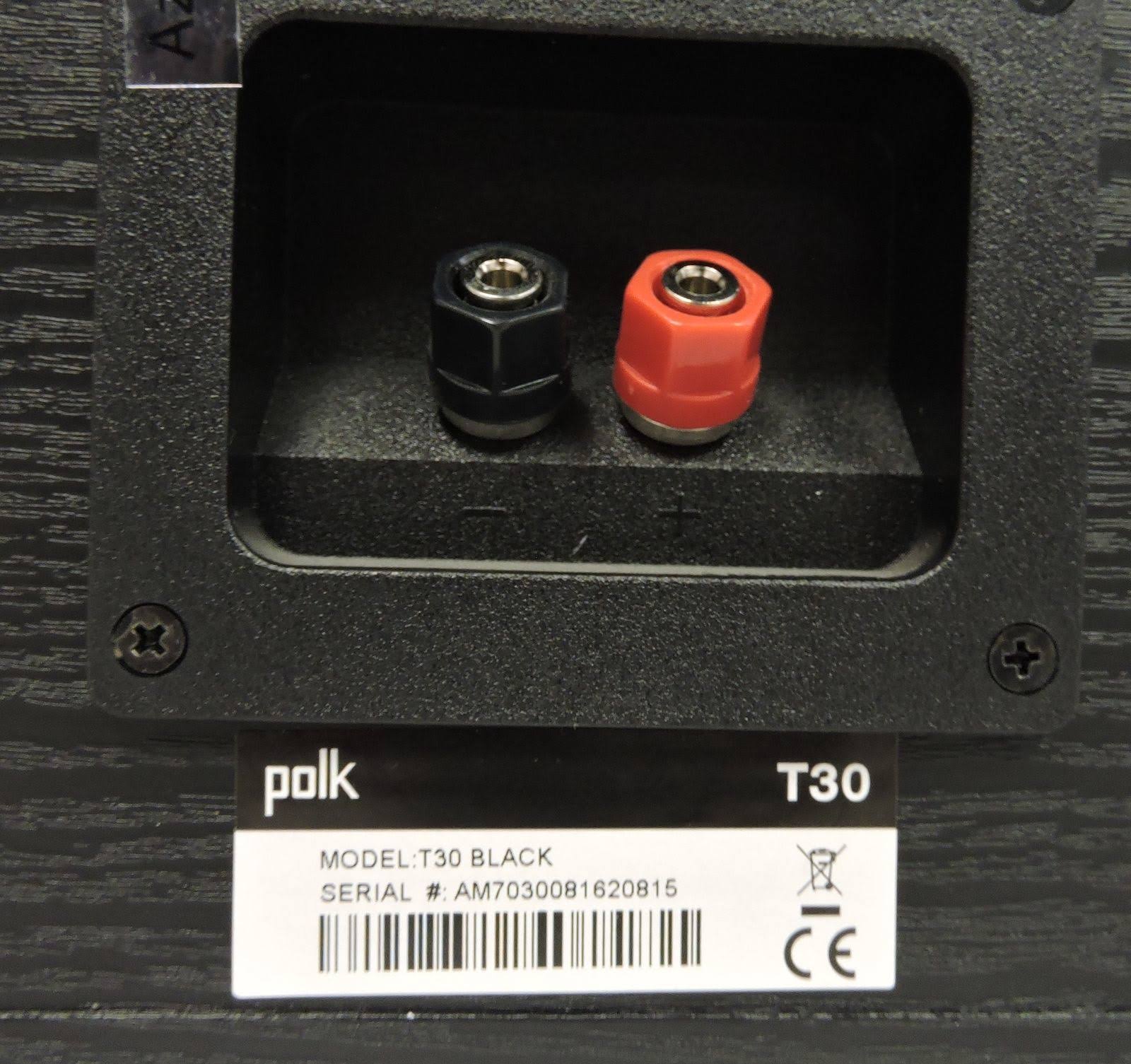 Polk Audio T30 2-way Center Channel Speaker - Black