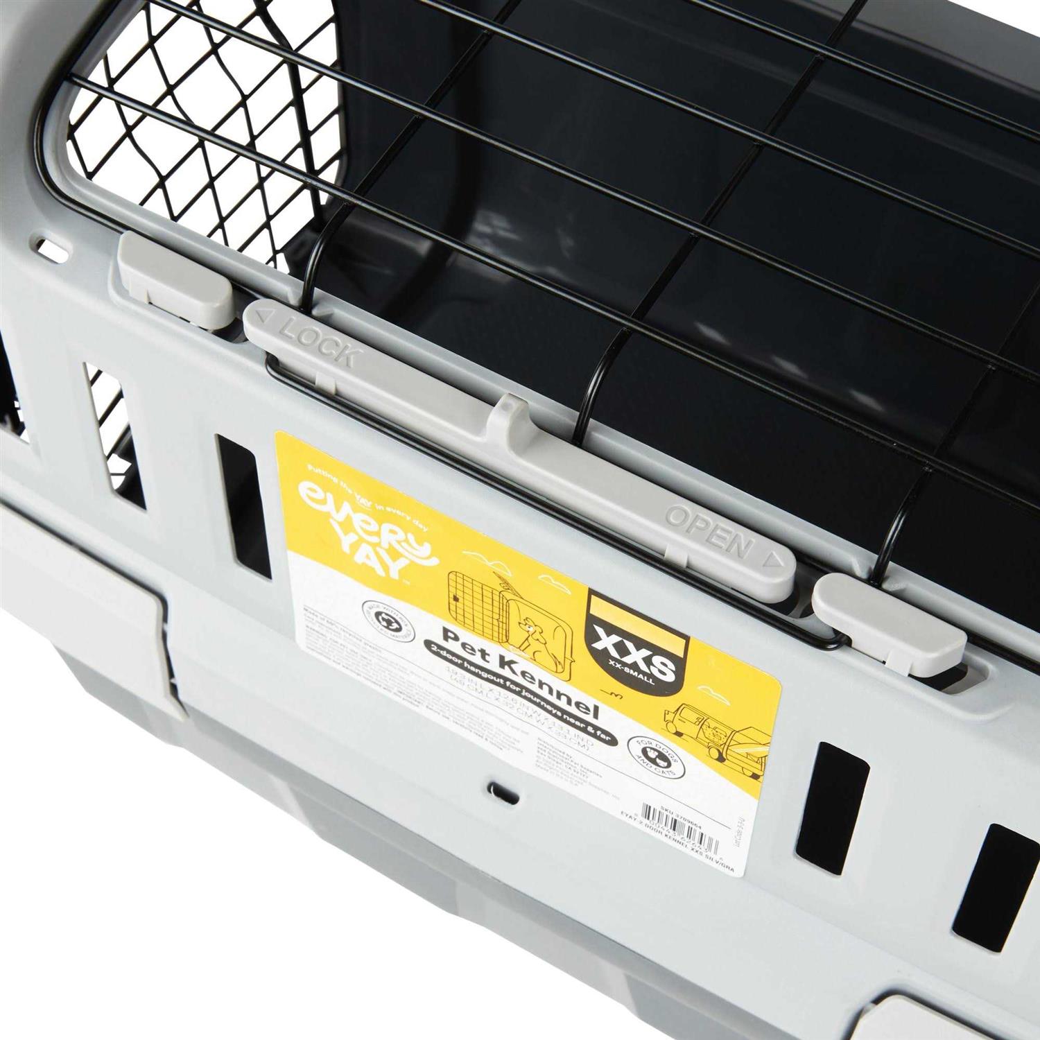 EveryYay Going Places Grey 2-Door Pet Kennel - Pet Supplies online store