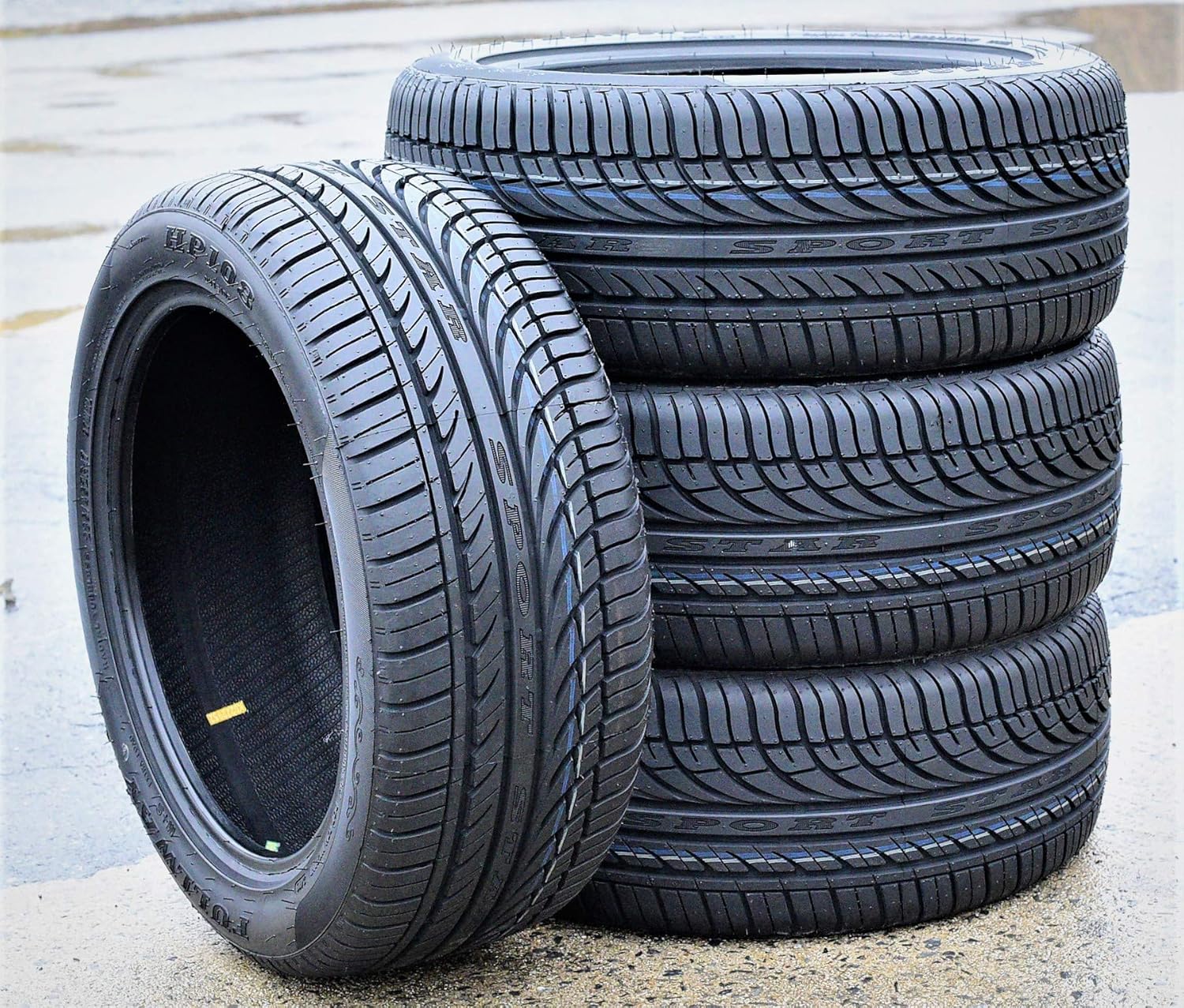 Set of 4 (FOUR) Fullway HP108 All-Season High Performance Radial Tires-225/40R18 225/40ZR18 225/40/18 225/40-18 92W Load Range XL 4-Ply BSW Black Side Wall