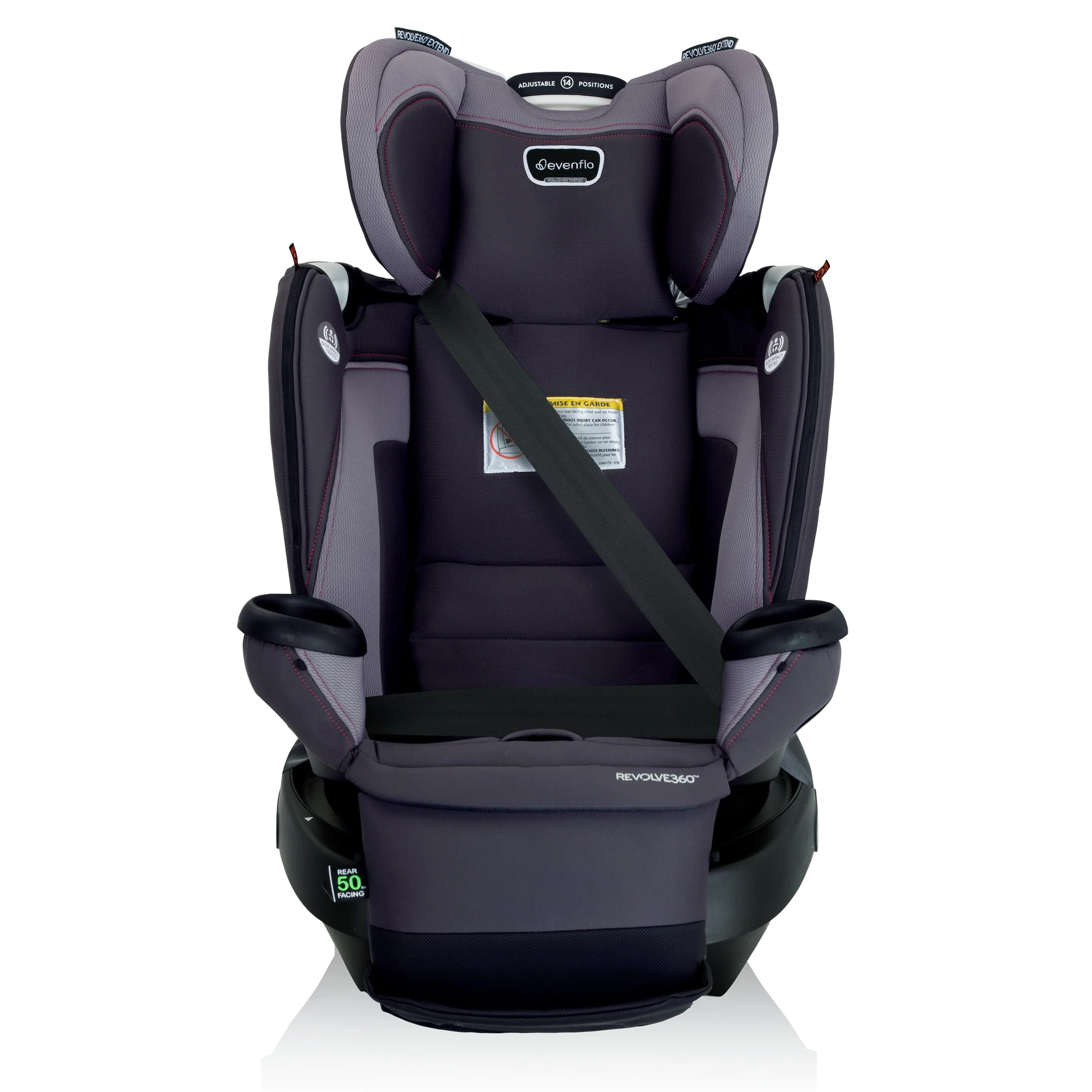 Revolve360 Extend All-in-One Rotational Car Seat with Quick Clean Cover (Revere Gray)
