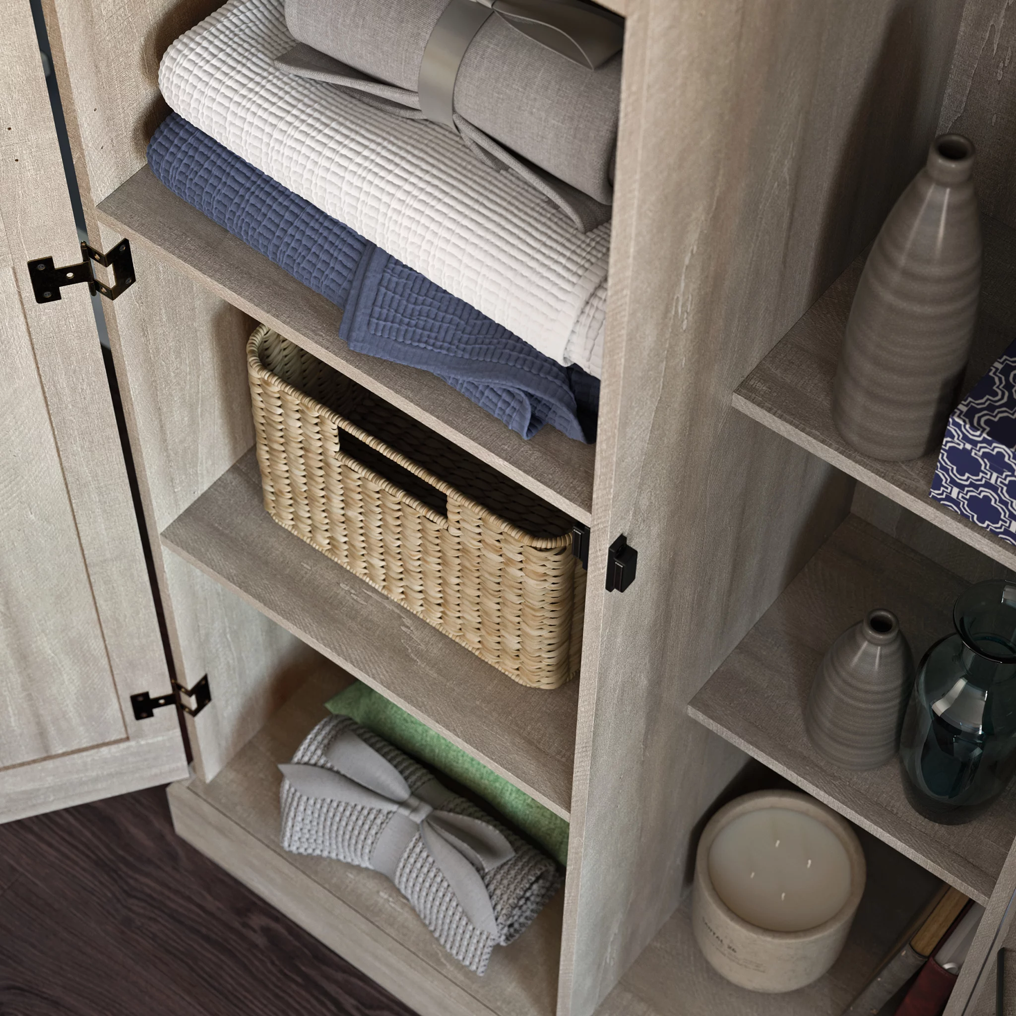 Sauder Storage Cabinet, Spring Maple Finish
