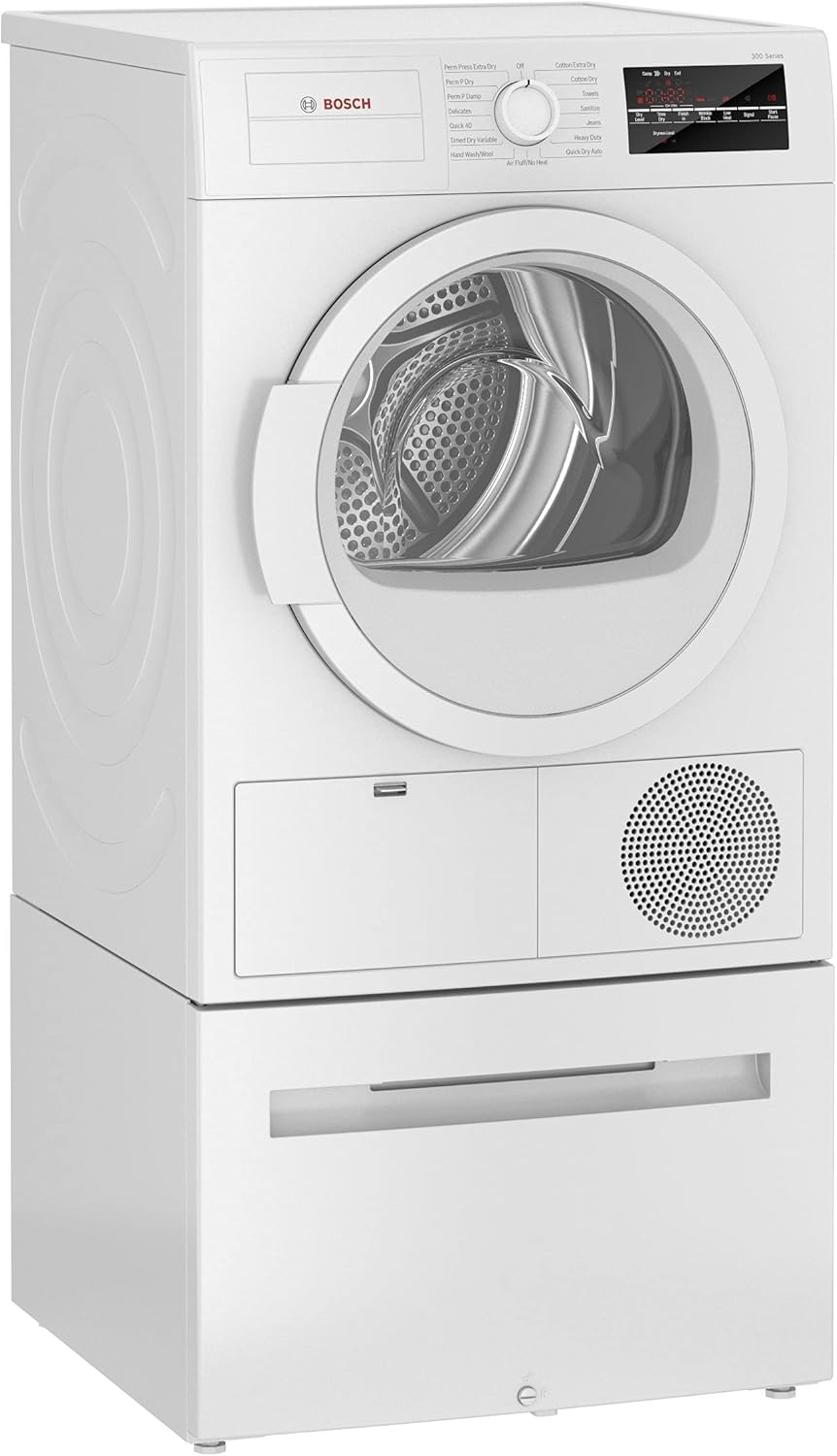 Bosch 300 Series 24-Inch Condensation Dryer - ENERGY STAR - WTG86403UC - White