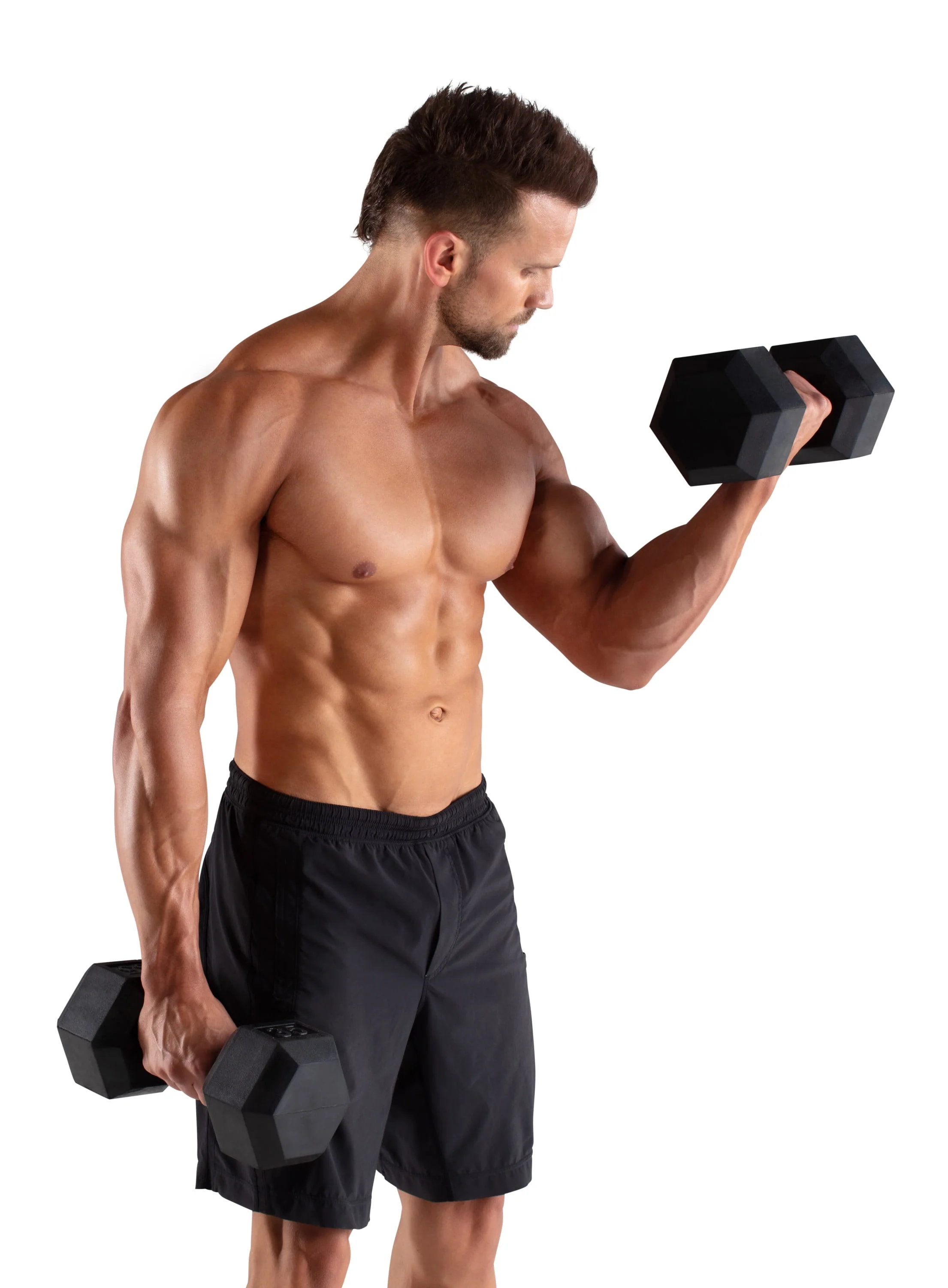 Weider, 25lb Rubber Hex Dumbbell, Single