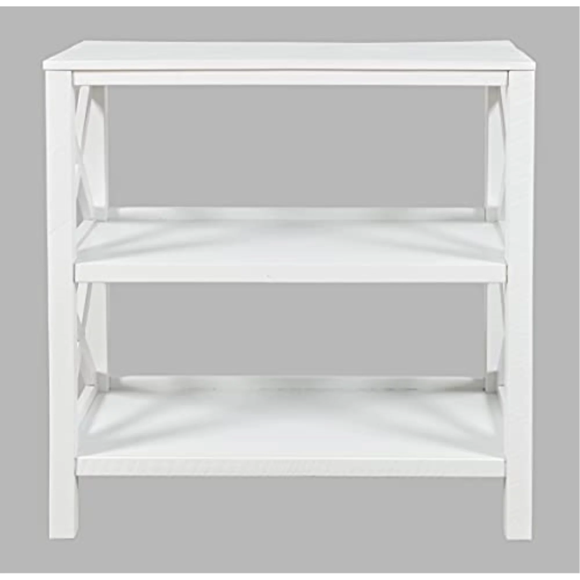 Jofran Bridgehampton X-Side Rustic Solid Wood Bookcase
