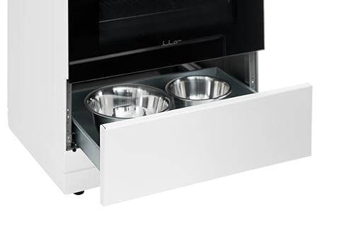 iio 24 inch Electric Stove iER-244SS, Oven Range with Triple Lined Door Glass, 4 Top Burners, Convection Fan, Deep Broiler, Digital Timer Clock, 5 Cook Functions
