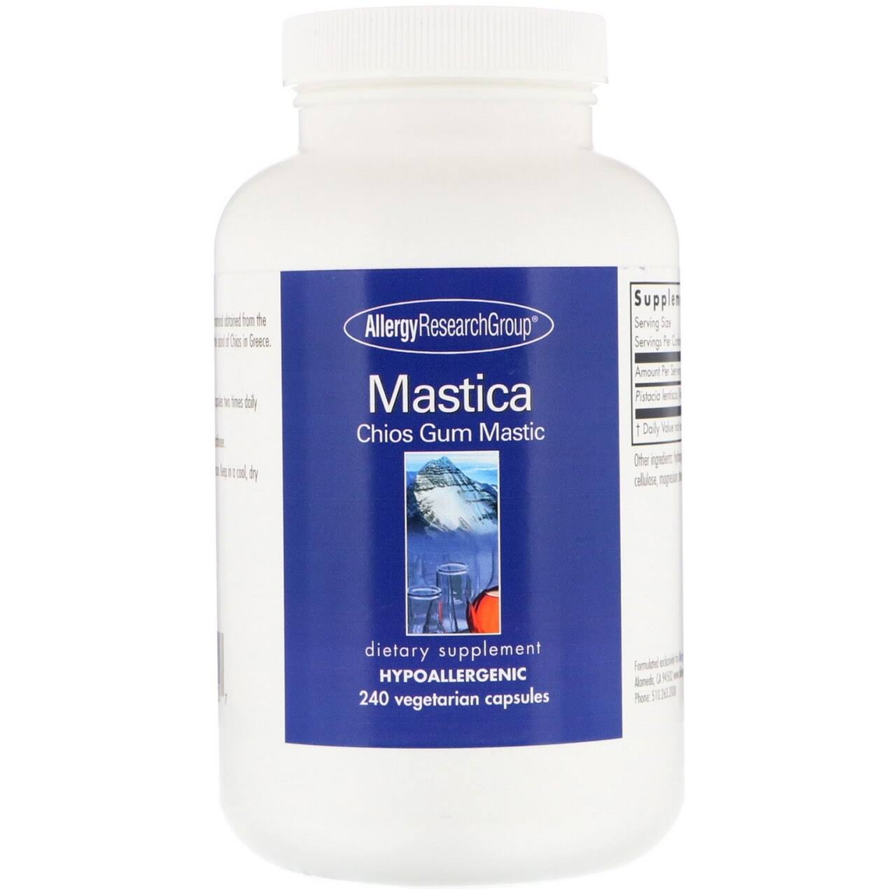 Allergy Research Group Mastica Chios Gum Mastic 240 Vegetarian Capsules