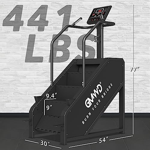 Stepper Machine, GMWD Stair Stepper with LED Screen, Commercial Grade Stair Climber Exercise Machine for Home with 15 Resistance Levels, 441LBS, 24-164 Steps/Minute, SS02