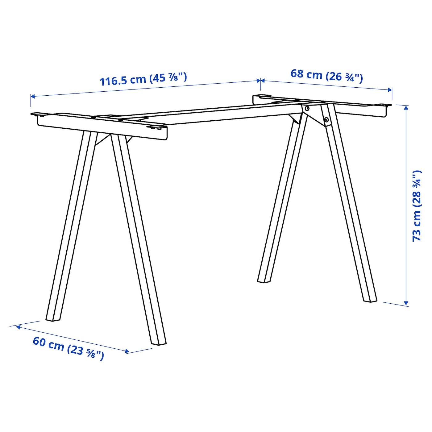 IKEA - TROTTEN Underframe for Table Top, Anthracite, 47 1/4x27 1/2x29 1/2