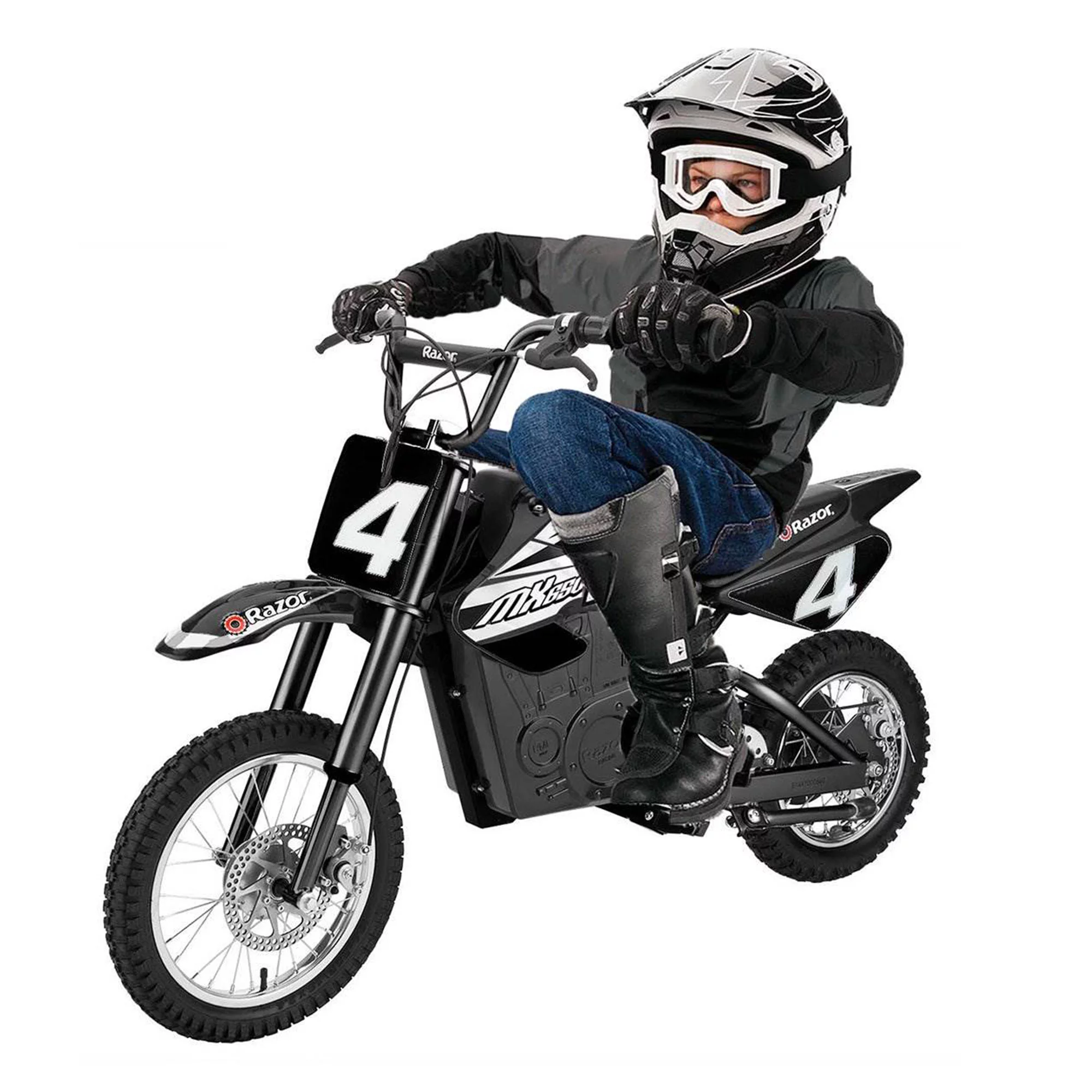 Razor MX650 Dirt Rocket High-Torque Electric Motocross Dirt Bike, Black