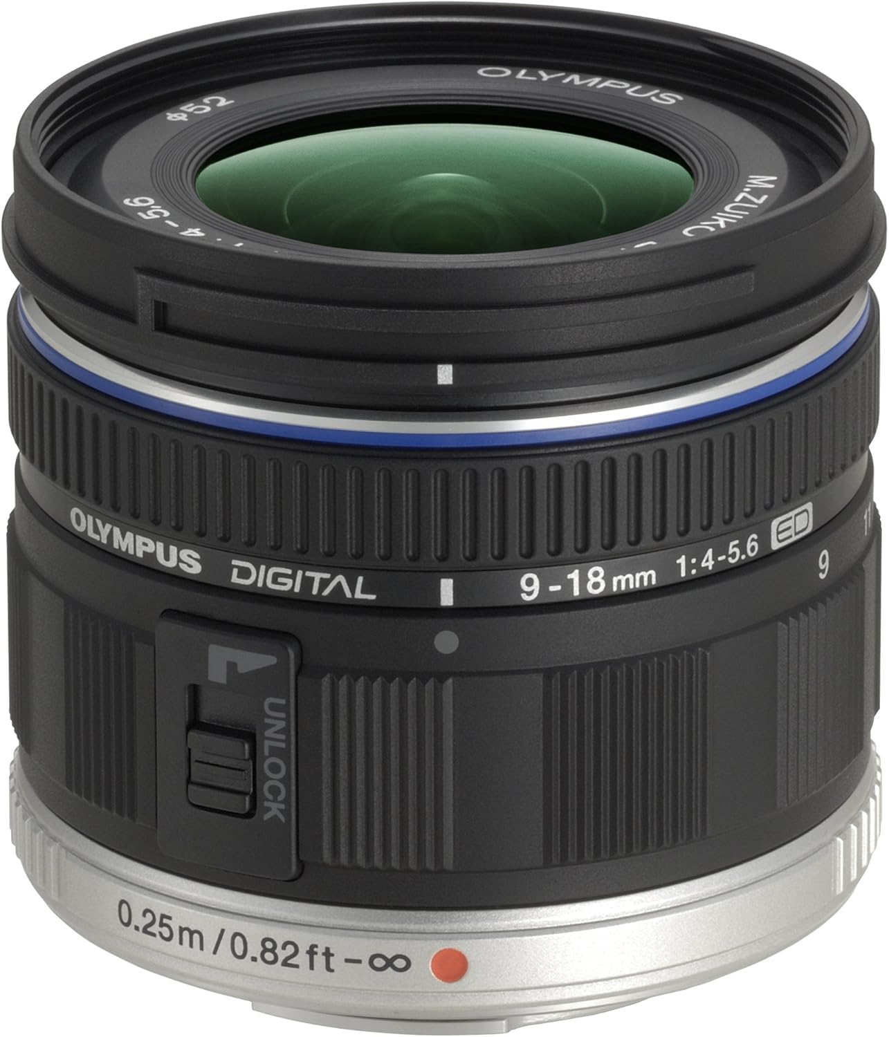 Olympus M.Zuiko Digital ED 9-18mm F4.0-5.6 Lens, for Micro Four Thirds Cameras
