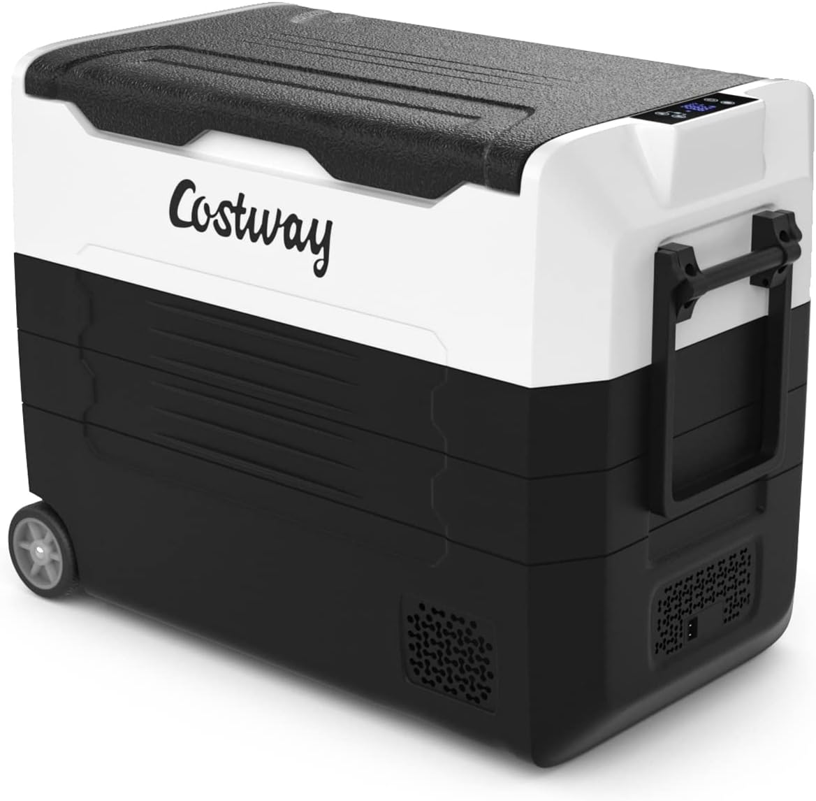 ARLIME 12 Volt Car Refrigerator, 58 Quart (55L) Electric Cooler and Freezer(-4℉~68℉), Portable Car Freezer 12/24V DC & 110/240V AC Travel Refrigerator for Car, Truck, RV, Camping, Home Use(Black)