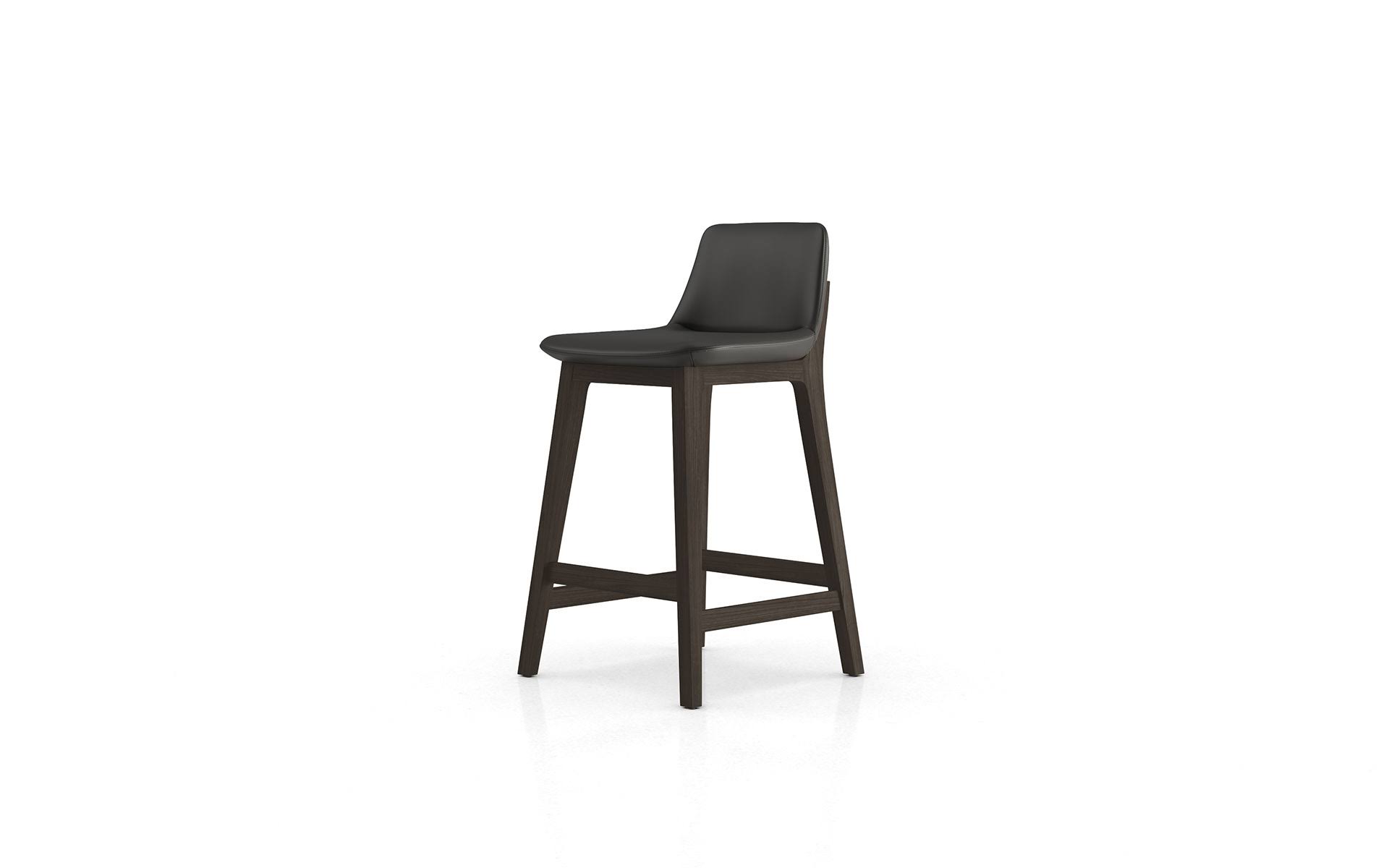 Modloft Mercer Counter Stool - Graphite Eco Leather