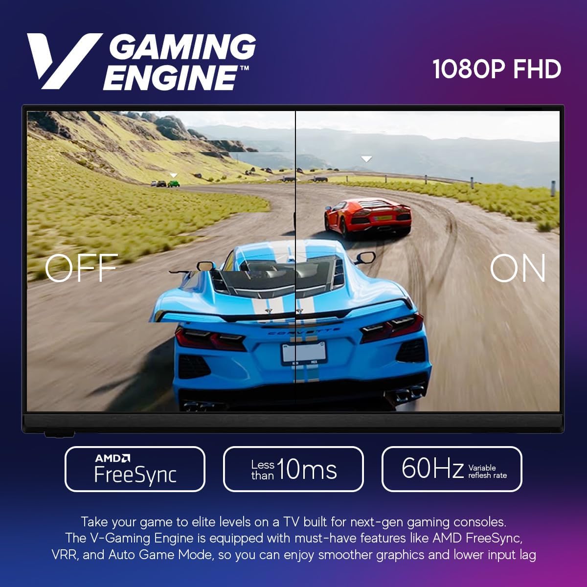 VIZIO 24in 1080p Class D-Series FHD LED Smart TV for Gaming and Streaming, Bluetooth Headphone Capable - D24fM-K01 (Renewed)