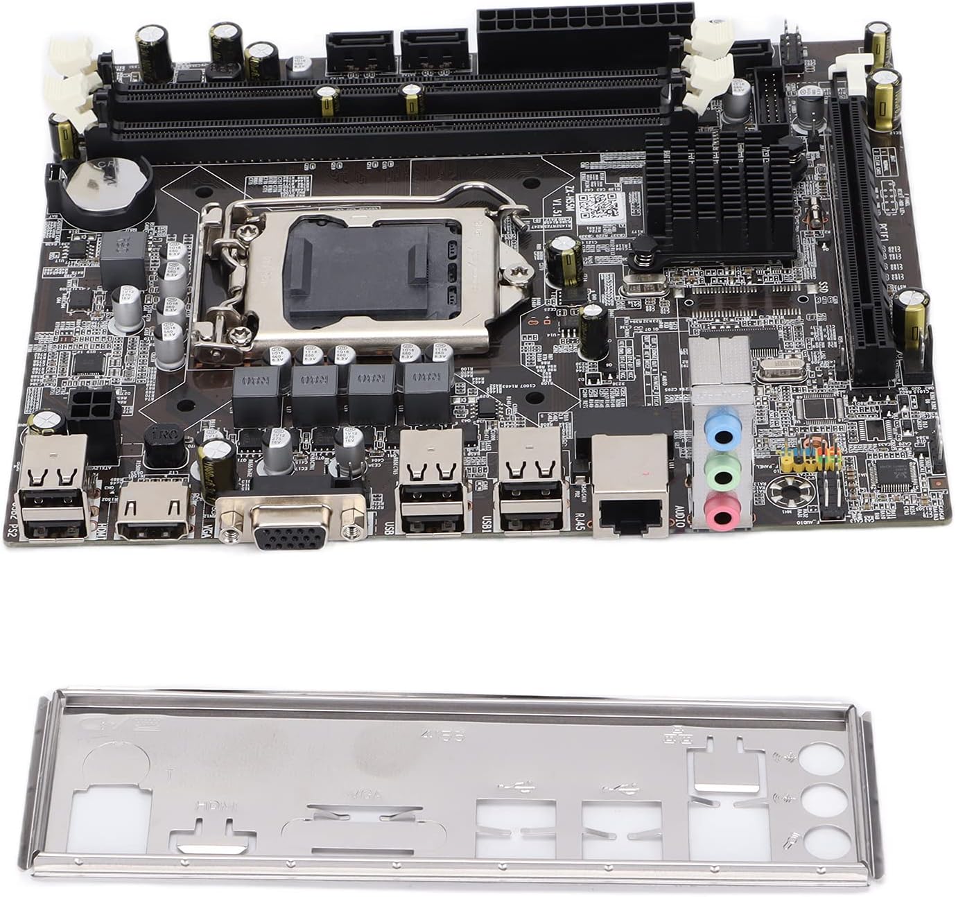 H55 Computer Motherboard, Desktop Mainboard Fit for I7 I5 I3 CPU, LGA 1156,DDR3,Single Dual Channel DDR3 1066/1333/1600, Integrated Graphics Card Sound Card Network Card,PCIE Graphics Slot,2xPCI