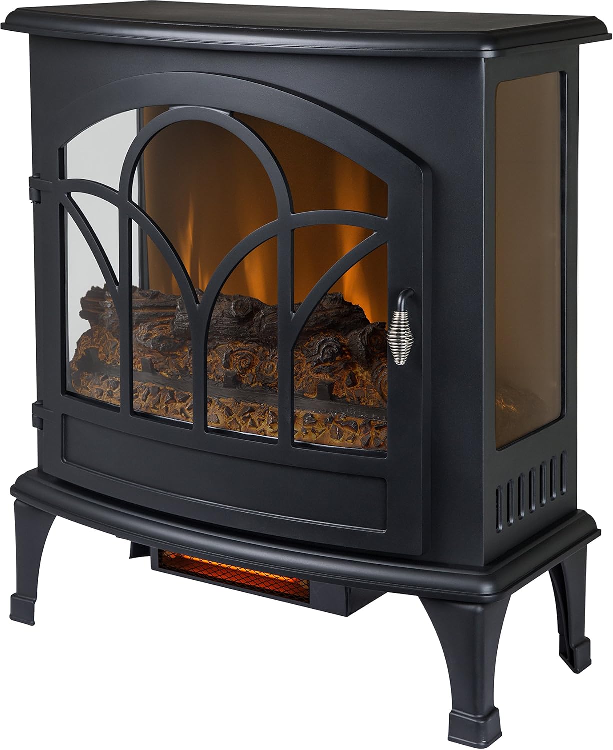 Muskoka Curved Front Black 25" Infrared Panoramic Electric Stove