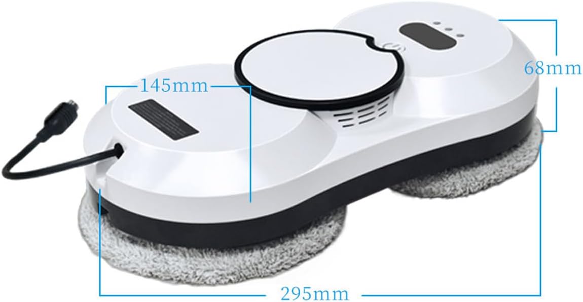 Window Cleaner Robot with Ultrasonic 5600PA Auto Water Glass Cleaning Automatic Smart Robot Cleaner, Remote Control Window Vacuum Cleaner with Control Windows/Tiles/Class Door Indoor Outdoor