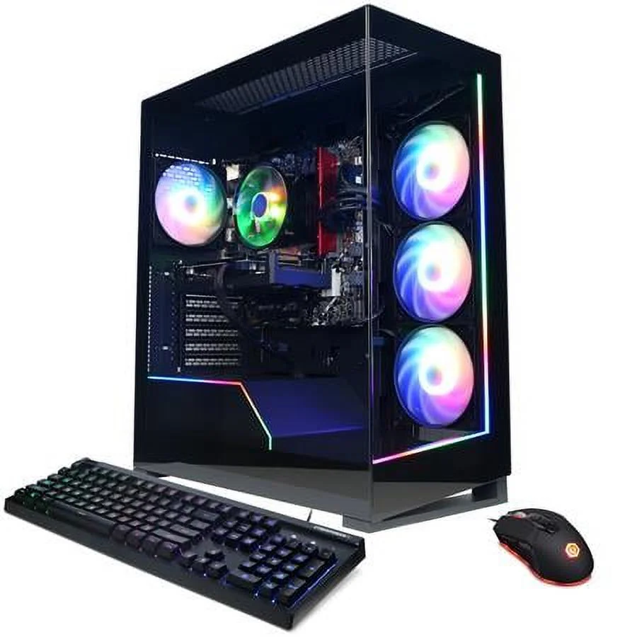 CyberPowerPC Gamer Master Gaming Desktop, AMD Ryzen 5 8600G, 16GB RAM, NVIDIA GeForce RTX 4060 Ti 8 GB, 2TB SSD, Windows 11 Home, GMAI3200CPG - Curated Treasures Market