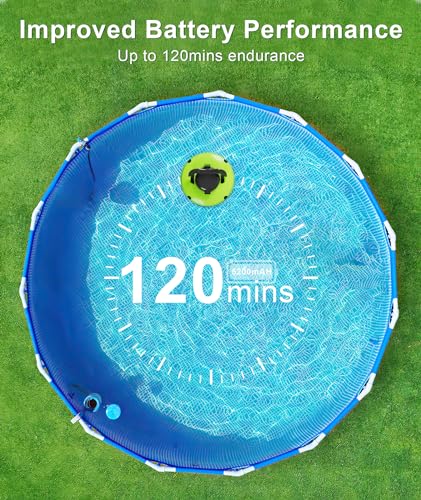 Cordless Pool Vacuum Cleaner for above Ground Pools, Robotic Pool Cleaner