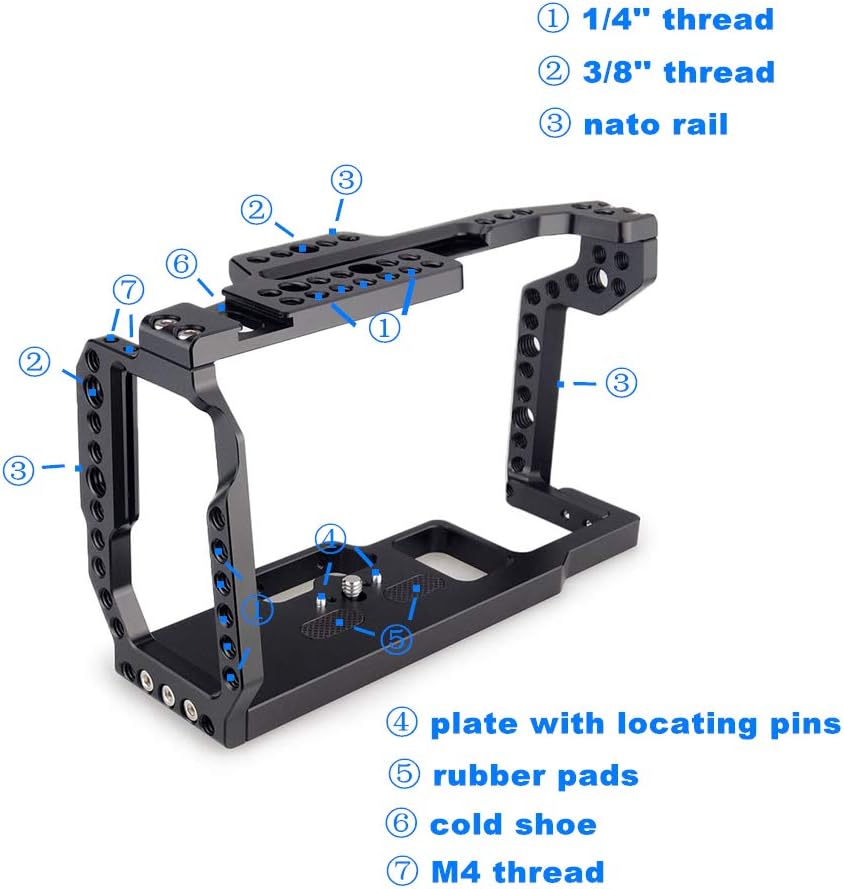 MAGICRIG BMPCC 4K /6K Camera Cage with NATO Handle for Blackmagic Design Pocket Cinema Camera 4K /Camera 6K
