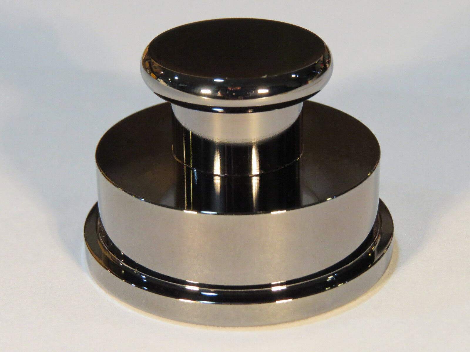 Solid Brass Turntable Record Stabilizer Clamp Weight Beautiful Chrome Finish