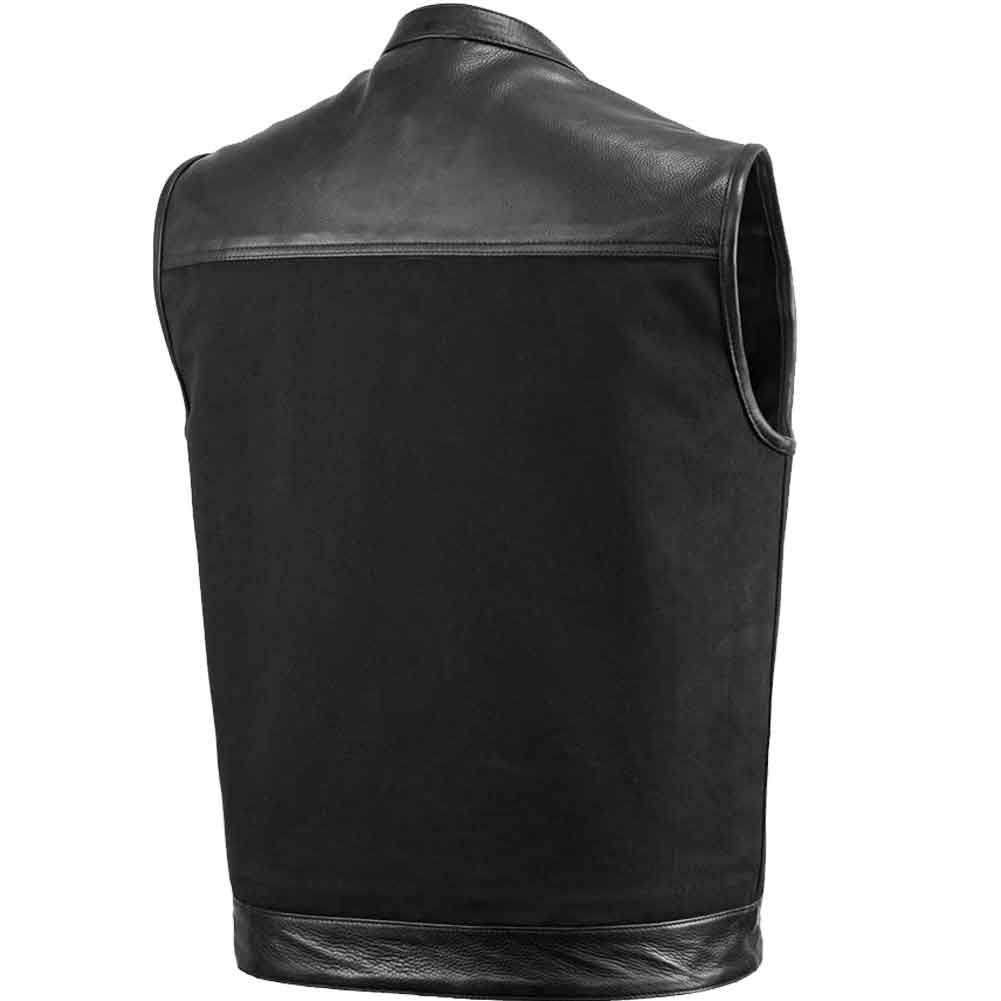 49/51 Men&s Leather u0026 Canvas Vest Combo XL