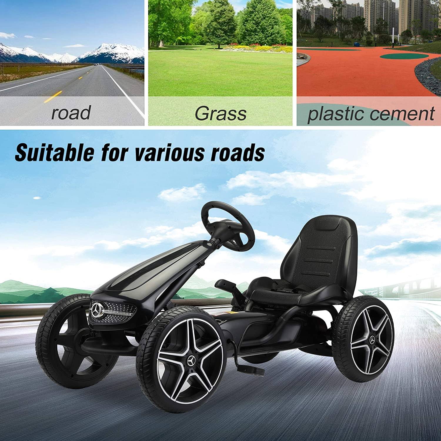 Mercedes Benz Kids Go Kart Ride on Car for Children, Black