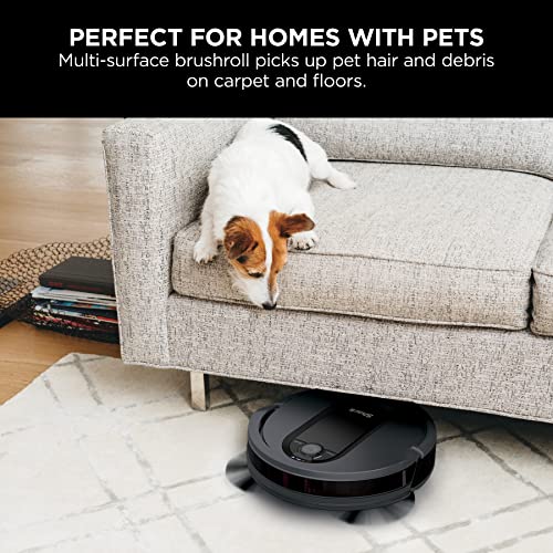 Shark Navigator Robot Vacuum and Self-Empty Base with Bagless 60-Day Capacity Self-Empty Base, SmartPath Navigation, Powerful Pet Hair Pickup, Anti-Hair Wrap, For Carpets & Hard Floors, Grey, RV2120AE
