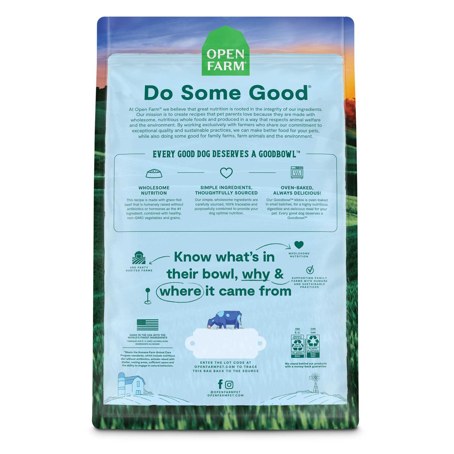 Open Farm Goodbowl Grass Fed Beef Brown Rice Recipe Dog Food - Pet Supplies online store