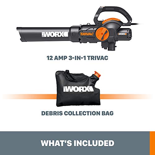 WORX 12 Amp TRIVAC 3-in-1 Electric Leaf Blower