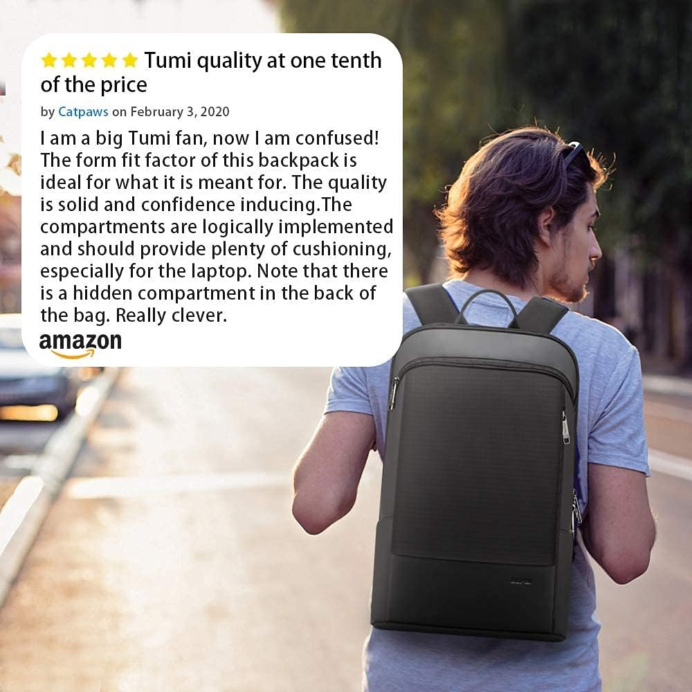 BOPAI 17 inch Super Slim Laptop Backpack Men Anti Theft Backpack Waterproof College Backpack Travel Laptop Backpack for Men Business Laptop Backpack Casual Daypack Men