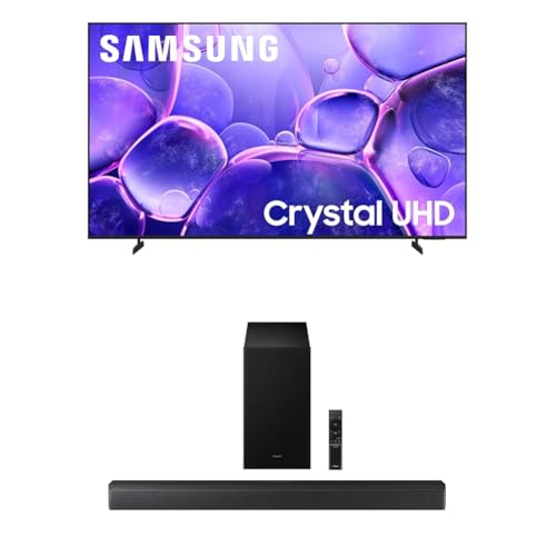 Samsung 43-Inch Class Crystal UHD U8000F 4K Smart TV (2025 Model) Endless Free Content, Crystal Processor 4K, MetalStream Design, Knox Security, Alexa Built-in