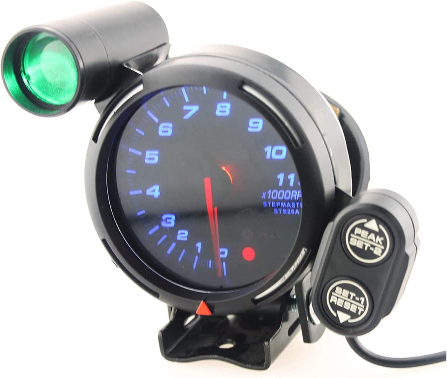 Universal 3.6 Car Tachometer Gauge Kit, Keenso 12V Blue LED 11000 RPM Meter Tachometer for Car with Adjustable Shift Light