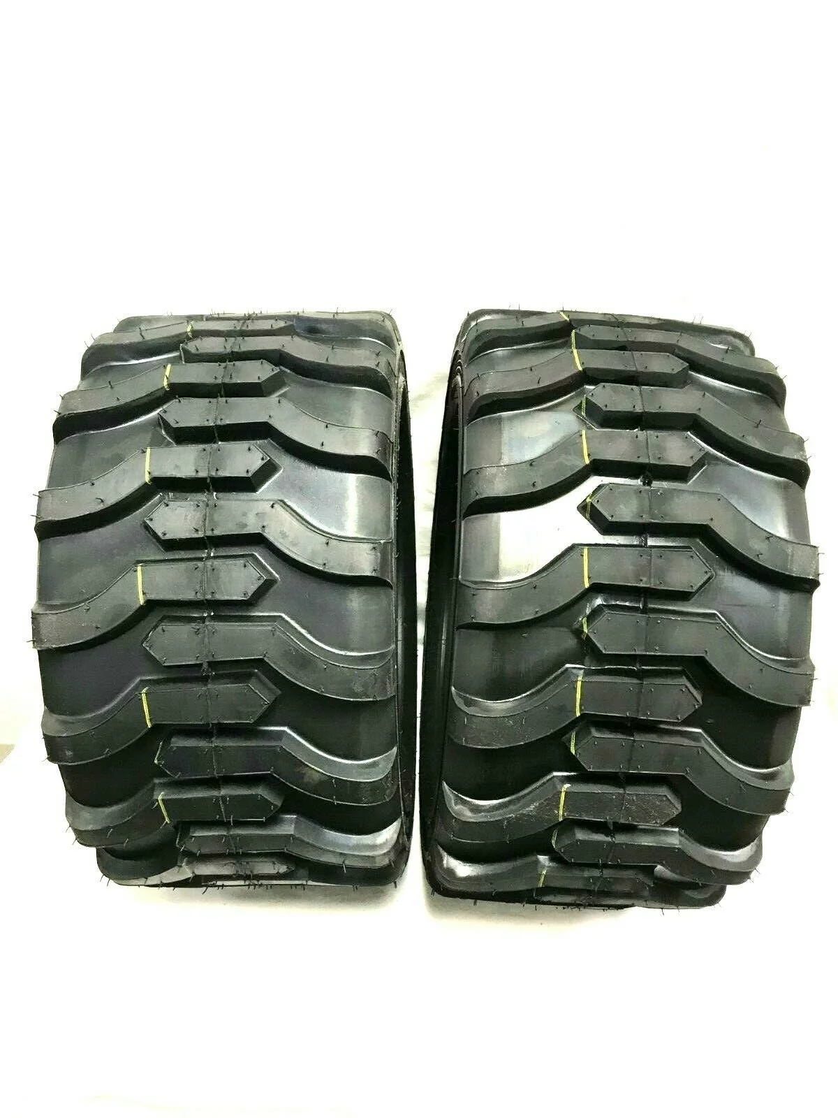 Two-18x8.50-10 Lawn Tractor Mower Tires Lug R-4 R4 Skid Steer 18x8.5-10 Bar - Curated Treasures Market