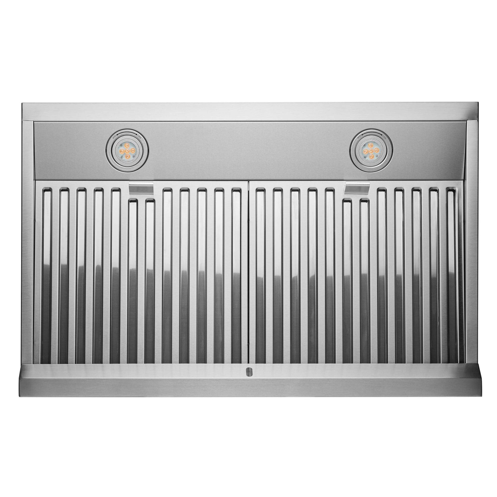 Hauslane WM-538 Wall Mount Range Hood, 3 Speeds, LED, Baffle Filters, Convertible, Stainless Steel