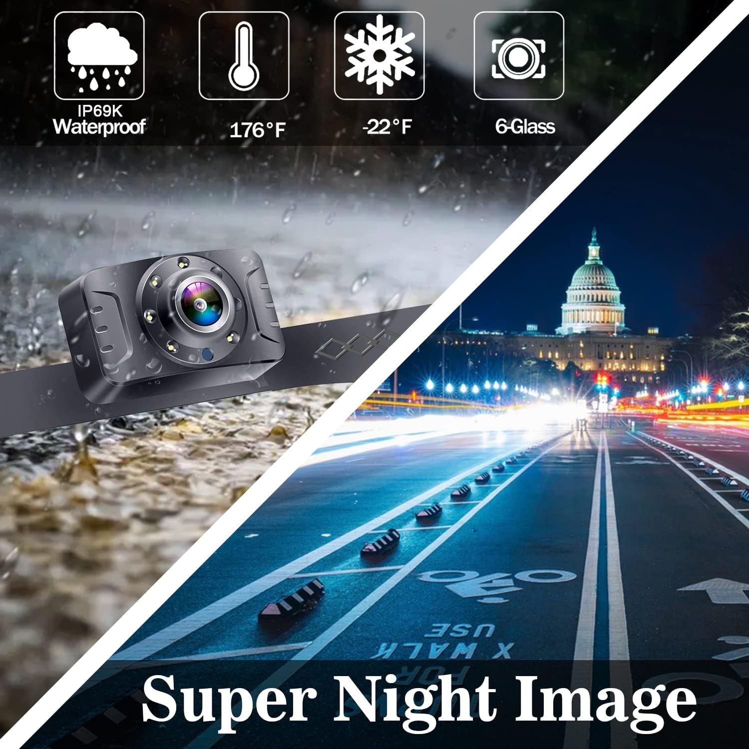 Wireless Backup Camera for Trucks HD 1080P with 5 Inch Monitor Bluetooth Backup Camera for Cars,Vans,Campers,Small RVs Stable Digital Signals DIY Installation Second RV Camera Available Add Yakry Y25