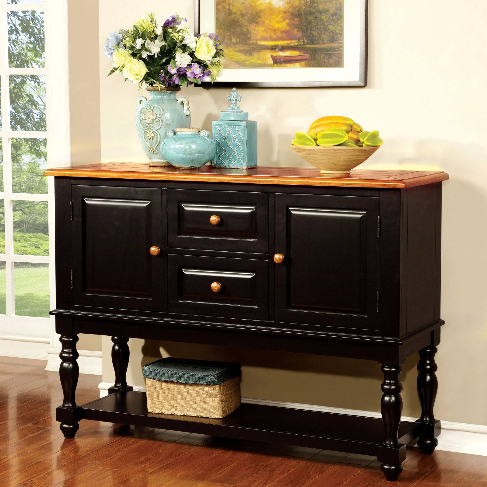 Furniture of America Drewes 2 Tone Dining Server