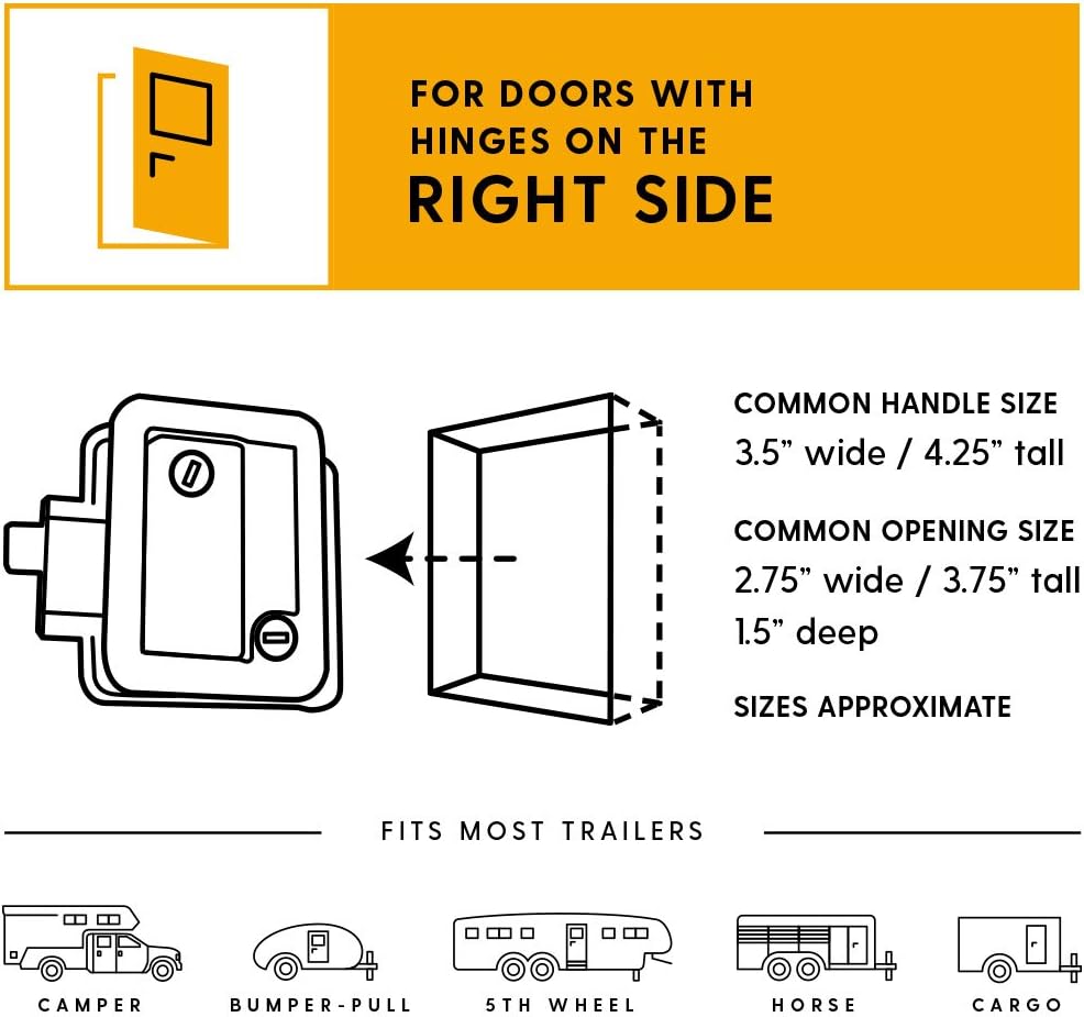 RVLock Compact and Key Fob Keyless Entry Keypad, RV/5th Wheel Lock Accessories