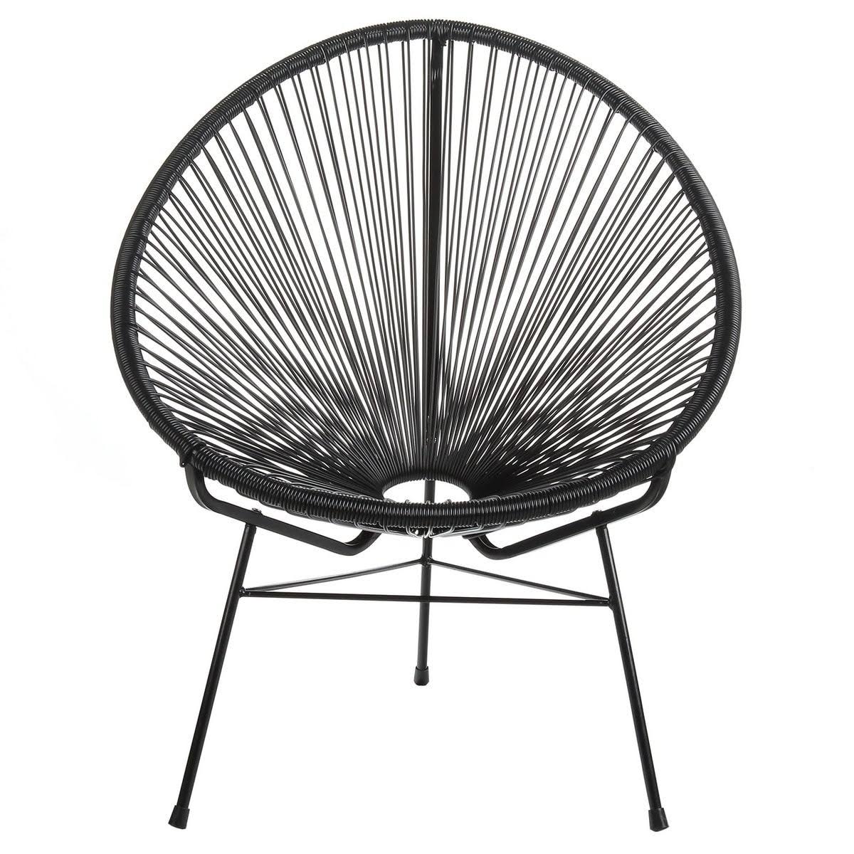 Handmade Acapulco Basket Lounge Chair, Set of 2 - Fuchsia