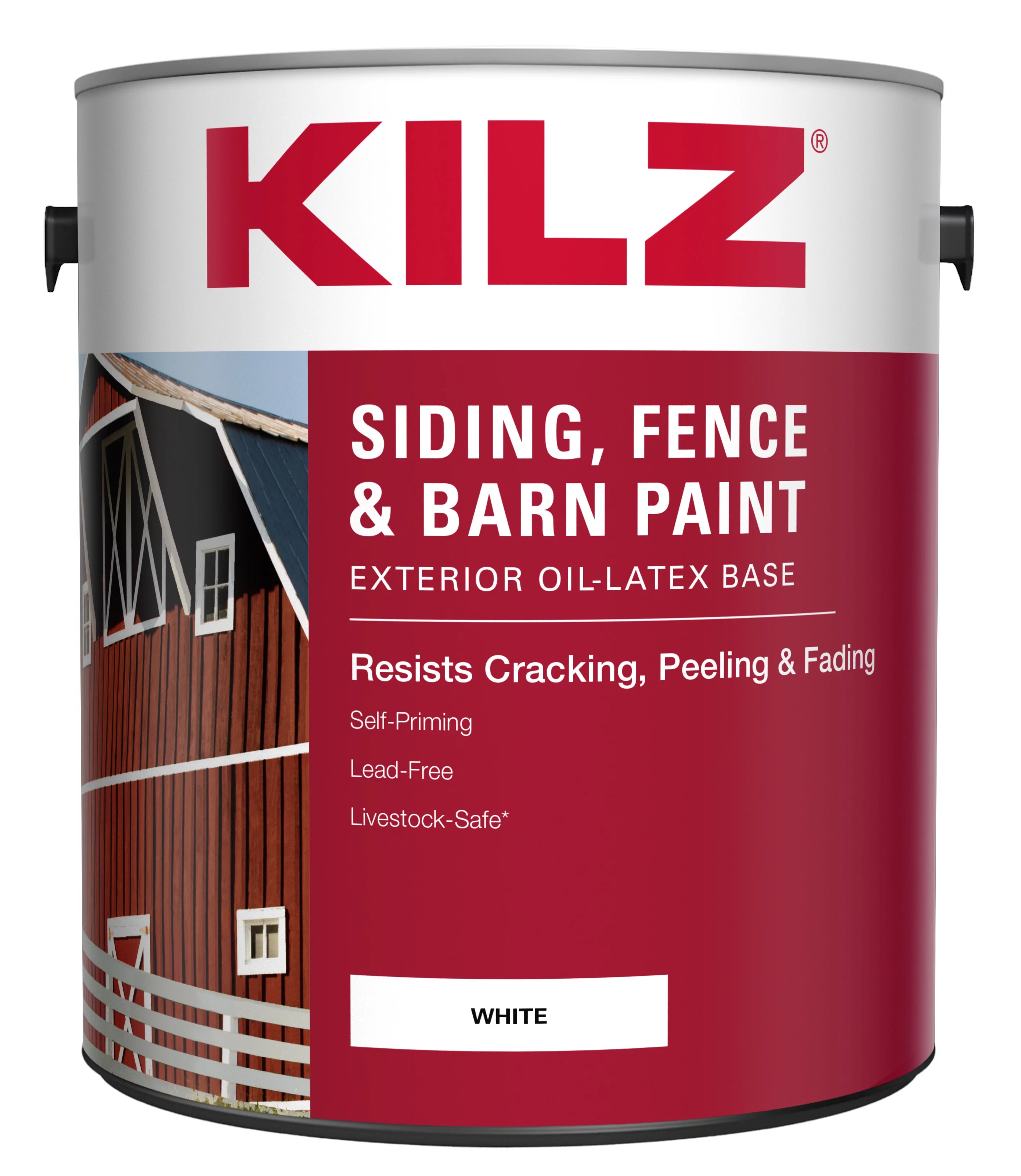 KILZ Siding, Fence, and Barn Paint, Exterior, White, 1 Gallon - Curated Treasures Market